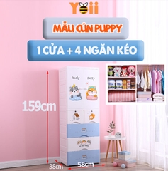 TỦ NHỰA ĐỰNG ĐỒ CHO BÉ Yoii - MẪU PUPPY C05