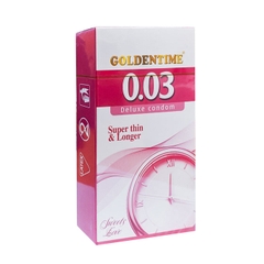 Bao cao su Goldentime 0.03 Superthin and Longer, Hộp 12 cái