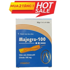 Thuốc cường dương Majegra 100 mg, Hộp 4 viên