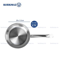 Chảo inox 18/10 Korkmaz Proline 28cm - 2.7 lít - A1154