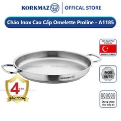 Chảo bếp từ omelette inox cao cấp Korkmaz Proline 24 cm - A1185