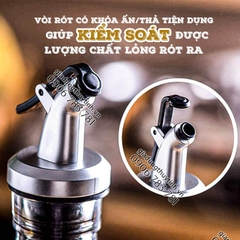 Combo 4 chai rót gia vị thủy tinh vuông CB04003 - SAPATA