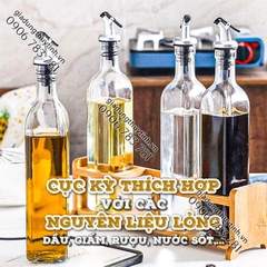 Combo 2 chai rót gia vị thủy tinh vuông 500ml - SAPATA