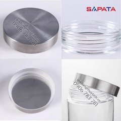 Hũ thủy tinh tròn nắp vặn inox 1.1L - SAPATA