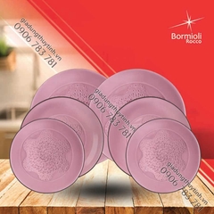 Combo 6 đĩa thủy tinh Hya Purple màu tím CB06002 (20-23-27) - Bormioli Rocco