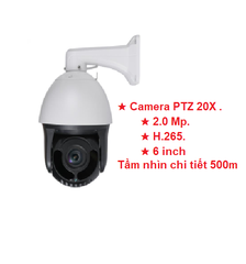 Camera PTZ  ID076MS Zoom 20X -Độ phân giải 2.0 Mp