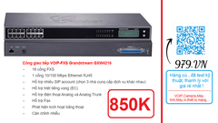 Cổng giao tiếp VOIP-FXS Grandstream GXW4216