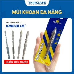 Combo 10 mũi khoan đa năng lục giác KingBlue KBH2F kích thước 4 - 12mm, dài 95mm khoan đá, kính, bê tông, gạch men, sắt