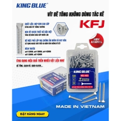 Vít bê tông không dùng tắc kê KingBlue KFJ kích thước 4mm dài 32-45mm chuyên dùng cho mũi khoan không tắc kê