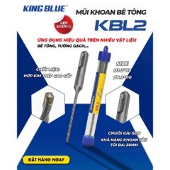Mũi khoan bê tông chuôi gài 2 cạnh KingBlue KBL2 mẫu mới 3.2-4.2mm chất liệu thép hợp kim khả năng khoan sâu 50mm