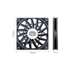 QUẠT TẢN NHIỆT SUPER SLIM FANNER MF-12012 BLACK (MÀU ĐEN/ 120MM/ MỎNG 12MM)