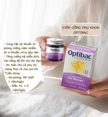 Viên uống Optibac For Women bổ sung lợi khuẩn hỗ trợ sức khỏe nữ giới (30 viên) Anh Quốc