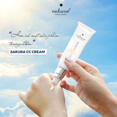 Kem trang điểm Sakura CC Cream Flawless Control Base SPF50+ PA+