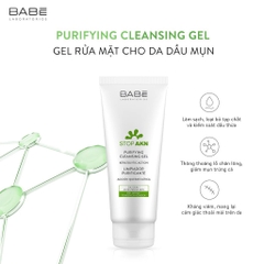 Sữa rửa mặt BABE Stop AKN Purifying Cleansing Gel cho da dầu mụn