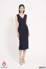 2D3854 - ĐẦM CỔ V XẺ LƯNG QUYẾN RŨ