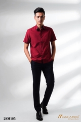 1SM105 - SƠ MI ĐỎ NGẮN TAY