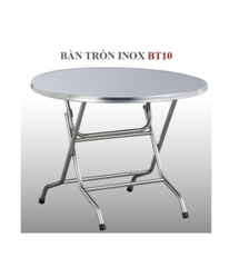 Bàn xếp tròn inox Hwata BT10 304 1m