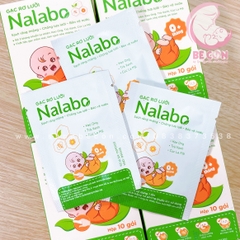 Gạc rơ lưỡi Nalabo cho bé - Hộp 10 gói