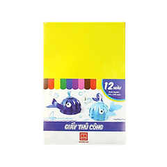 Giấy thủ công 12 màu Hồng Hà