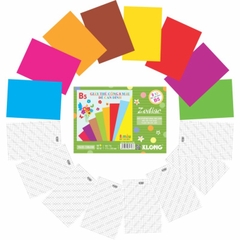 Giấy thủ công dính decan B5-8 màu 8 tờ/tập