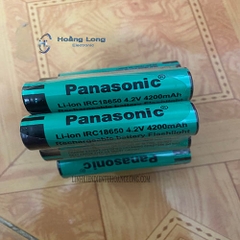 Pin Panasonic Sạc Dự Phòng IRC 18650 4.2V 4200mAh - Xanh Lá Đầu Bằng