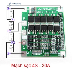 Mạch Sạc Pin 4S Bảo Vệ Pin Nối Tiếp 30A - V1