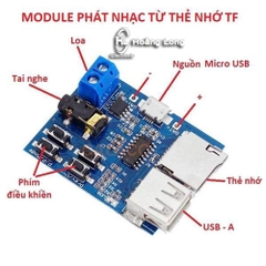 Module Giải Mã MP3+TF GM4563 ( Phát Nhạc Từ Thẻ Nhớ, USB )