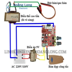 Mạch Hàn Cell Pin Hàn Điểm Chỉnh Dòng Và Áp Cell BTA100A ( Có Hiển Thị )