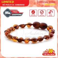 Bộ Vòng Hổ Phách Amber Úc Cho Bé 0 - 3 tuổi SAB1NOL