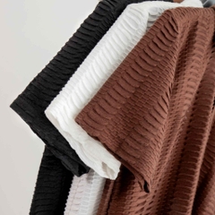 Áo sơ mi ngắn tay chất vải cotton co giãn, họa tiết vân nổi, thoáng mát, form regular, FIN AMANLAB