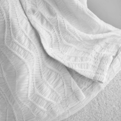 Áo sơ mi nam ngắn tay, chất vải cotton dệt hoa văn nổi, form regular, WAVY AMANLAB