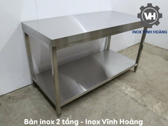 Bàn inox 2 tầng