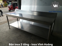 Bàn inox 2 tầng