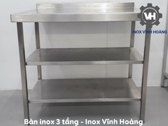 Bàn inox 3 tầng