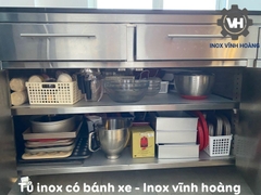 Tủ inox có bánh xe