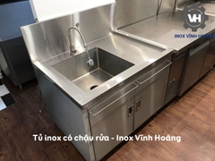 Tủ inox có bồn rửa