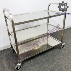 Xe đẩy inox 3 tầng