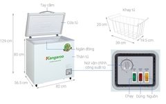 Tủ đông kháng khuẩn Kangaroo 140 lít KG265NC1