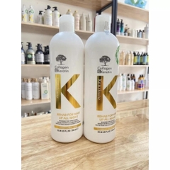 Cặp dầu gội xả collagen keratin Kenz Kunz 750ml x 2