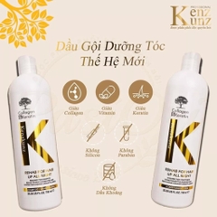 Cặp dầu gội xả collagen keratin Kenz Kunz 750ml x 2