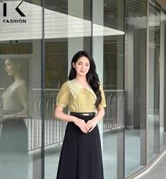 Áo Sơ Mi Tơ Cổ Sen Nhọn 2 Lớp NK Fashion Công Sở Nữ Thanh Lịch, Nữ Tính Vải Mềm Mịn NKSM2405009