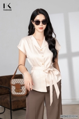Sơ Mi Vai Chờm Nơ Đai NKSM2201014