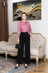 Áo Sơ Mi Dài Tay Cổ Tàu Tay Bồng NKSM2302001