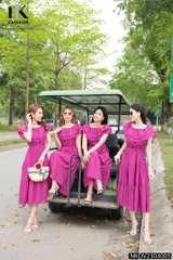 Đầm Bèo Tầng Tơ Mặc Hai Kiểu Nk - Fashion NKDV2303005