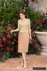 Áo Sơ Mi Dáng Ôm Nẹp Cúc Nơ Dọc Cổ NKSM2302012