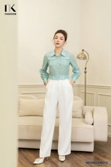 Áo Sơ Mi Cộc Tay Cổ Đức Bo Gấu NKSM2306012