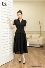 Áo Kí Giả Dáng Peplum Cổ Ve Nhọn NKFSM2306026
