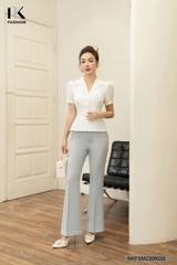 Áo Kí Giả Dáng Peplum Cổ Ve Nhọn NKFSM2306026