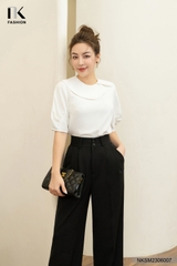 Áo Sơ Mi Tay Lỡ Cổ Sen NKSM2306007