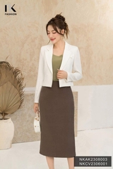 NK FASHION Áo Vest Lửng 2 cúc NKAK2308003